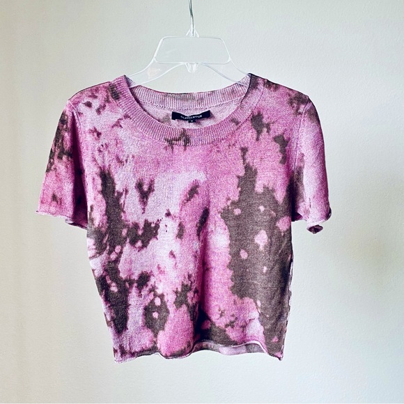 New Tie Dye purple/black top. Size S. - Picture 2 of 6